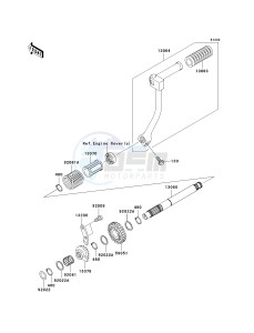 KLX 110 A (A1-A4) drawing KICKSTARTER MECHANISM-- A1- -