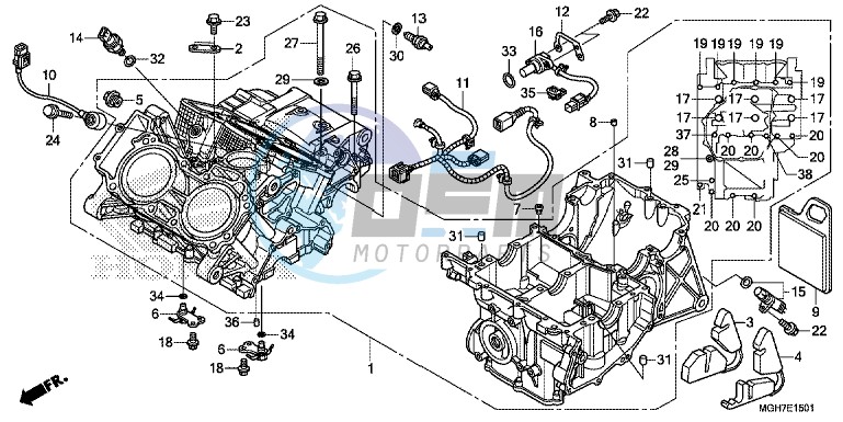 CRANKCASE (VFR1200XD/ XDA/ XDL/ XDS)