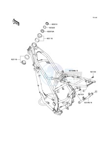 KLX 140 B (KLX140L MONSTER ENERGY) (B8F-B9FA) B9F drawing FRAME