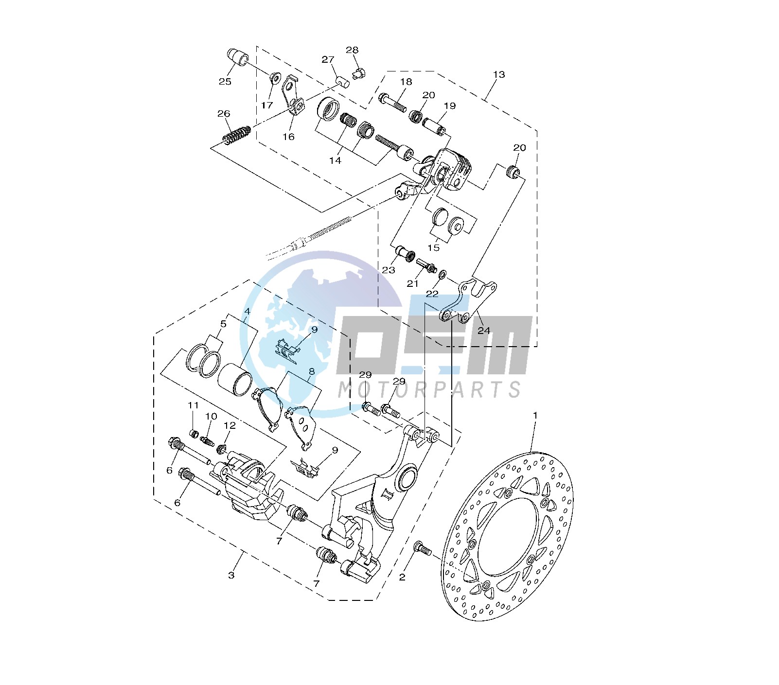 REAR BRAKE CALIPER