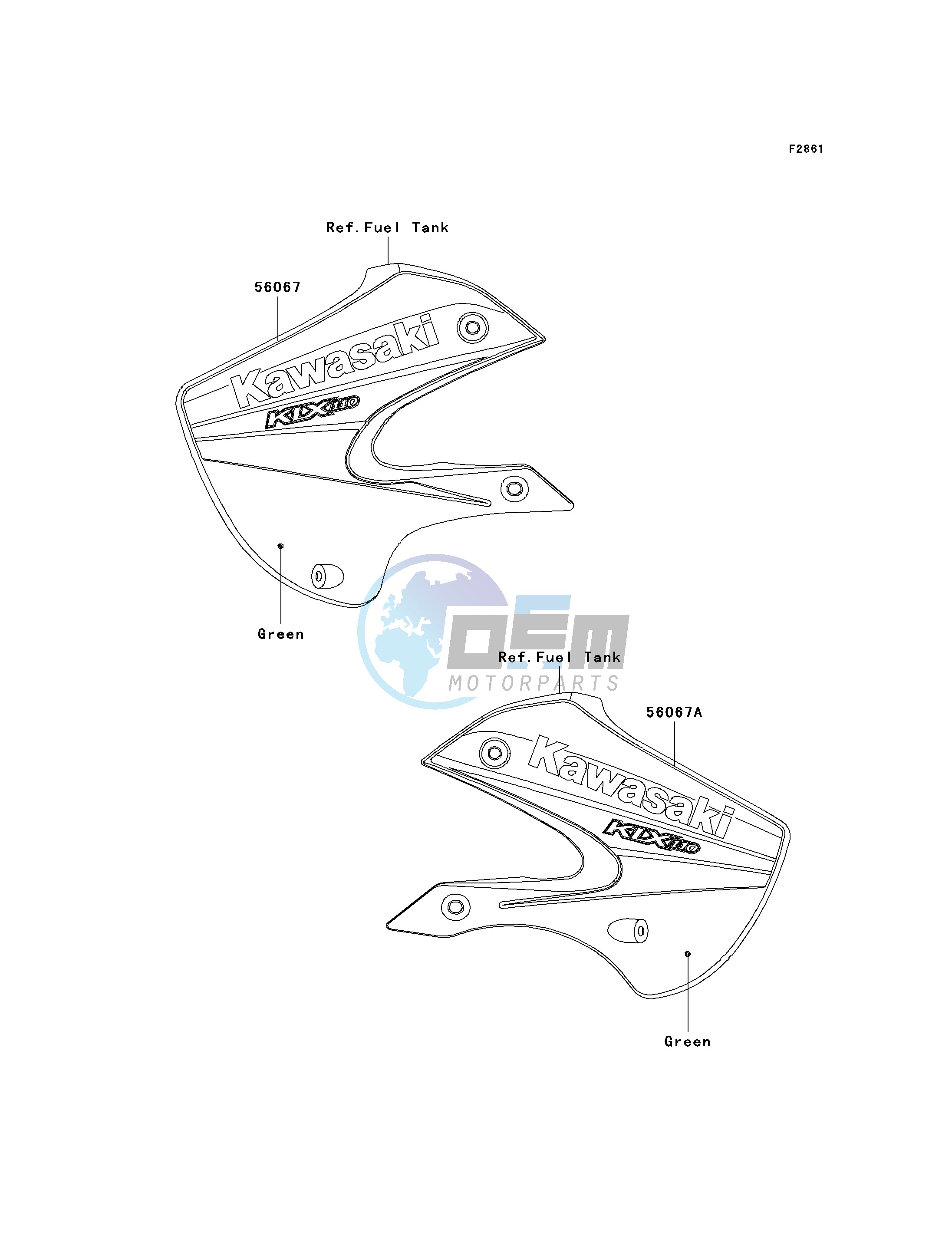 DECALS-- GREEN- --- A6F- -