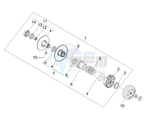 Primavera 50 4T-4V (NAFTA) drawing Driven pulley