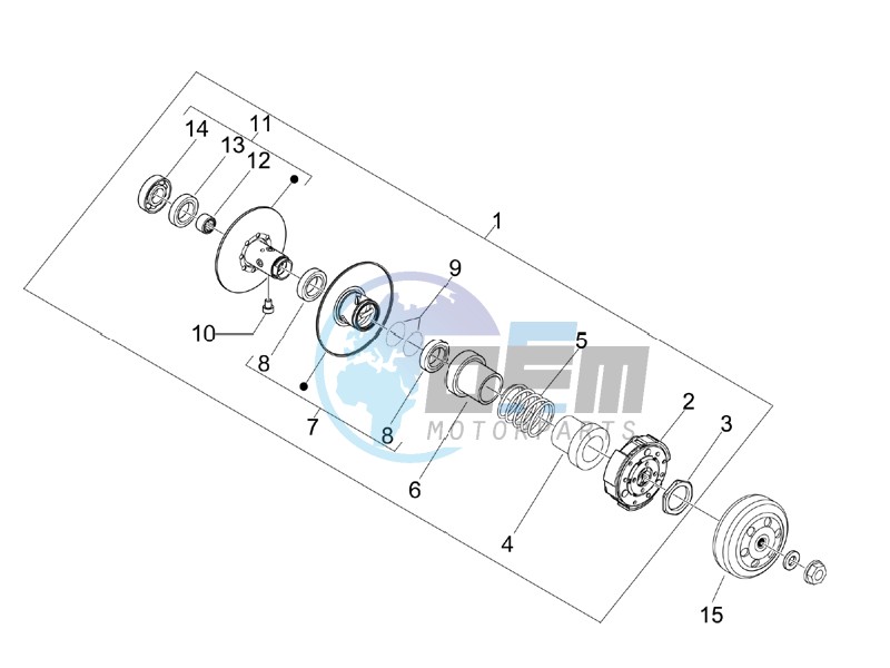 Driven pulley