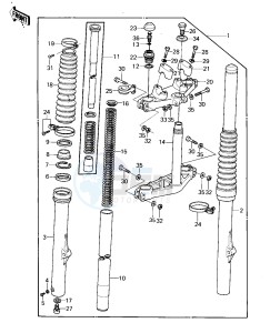 KLX 250 A [KLX250] (A1-A2) [KLX250] drawing FRONT FORK -- KLX250-A2- -