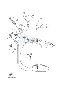 MT07A MT-07 ABS 700 (1XB3) drawing STEERING HANDLE & CABLE