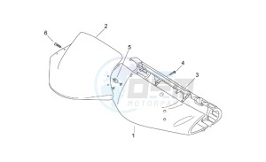 Leonardo 125-150 drawing Front body - Front fairing