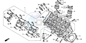 CBR900RR drawing CYLINDER HEAD