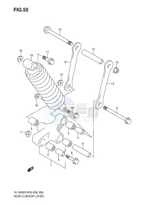 VL1500 (E3-E28) drawing REAR CUSHION LEVER