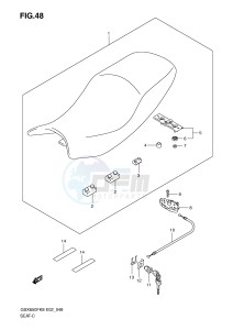 GSX650F (E2) Katana drawing SEAT