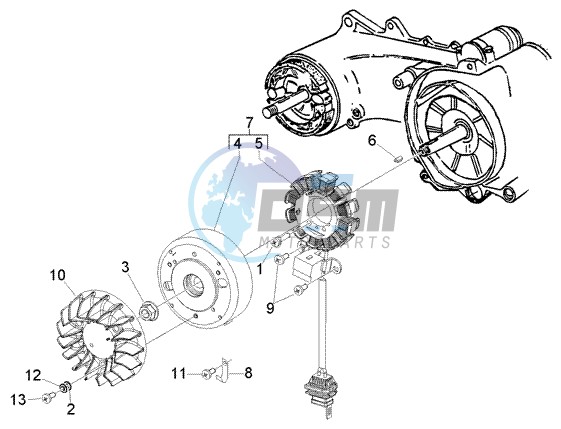 Flywheel magneto