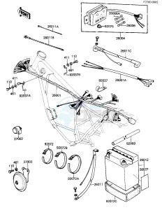 KZ 250 D [CSR] (D2) [CSR] drawing CHASSIS ELECTRICAL EQUIPMENT -- 81 D2- -