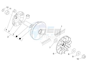 BEVERLY 350 ST 4T 4V ie E4 ABS (NAFTA) drawing Driving pulley