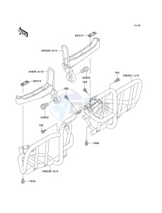 KSF 250 A [MOJAVE 250] (A10-A14) [MOJAVE 250] drawing FOOTRESTS