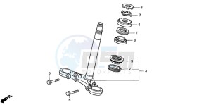 CB600F2 CB600S drawing STEERING STEM