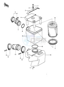 KE 250 B (B1-B3) drawing AIR CLEANER