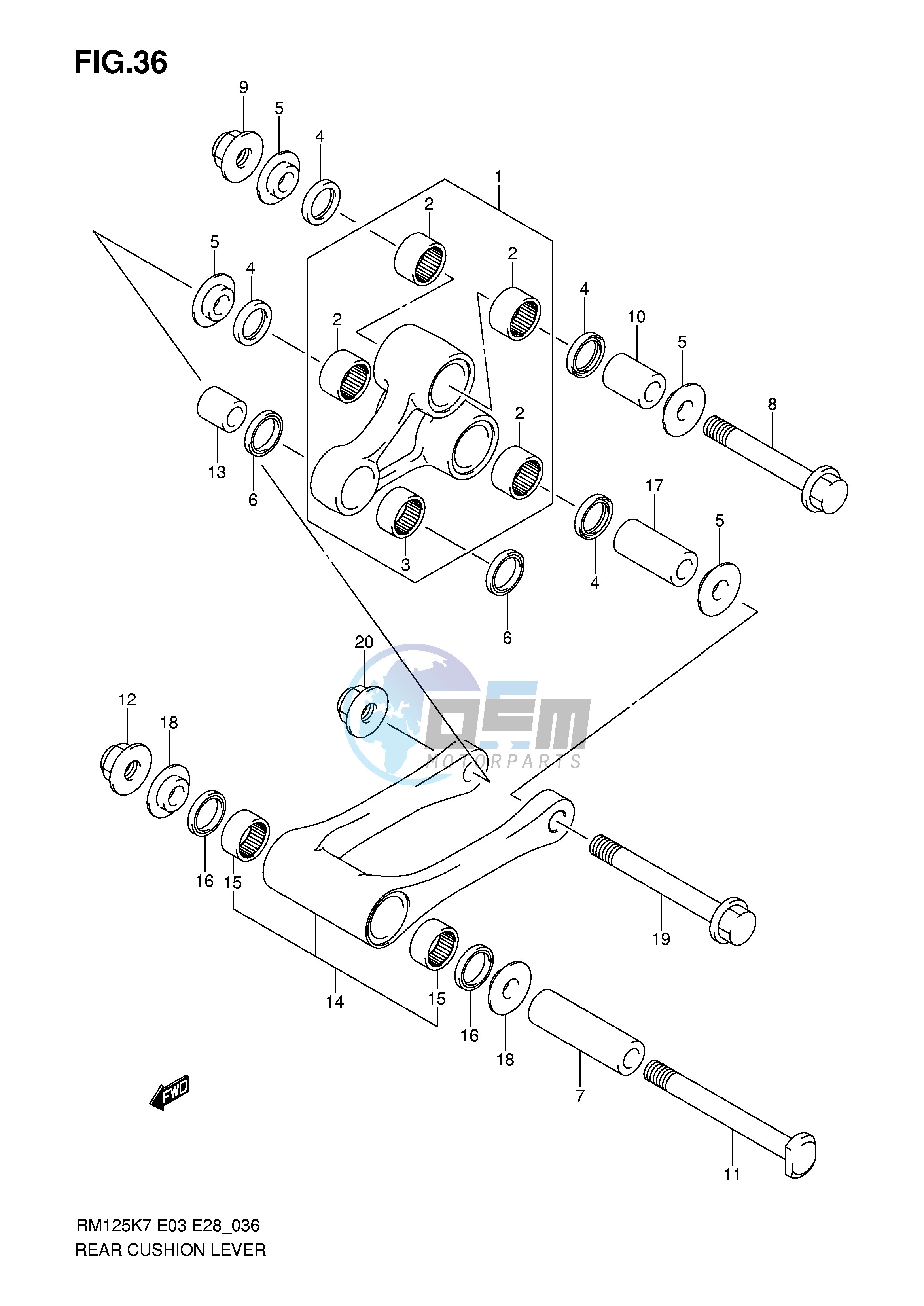 REAR CUSHION LEVER