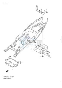 GSF-1250 BANDIT EU drawing REAR FENDER