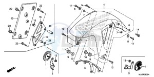 NC750SE NC750S Continue » Europe Direct - (ED) drawing FRONT FENDER