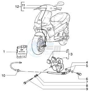 Runner 200 VXR 4t drawing Front brake caliper - transmissions