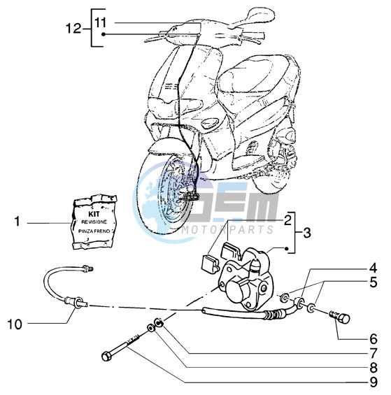 Front brake caliper - transmissions