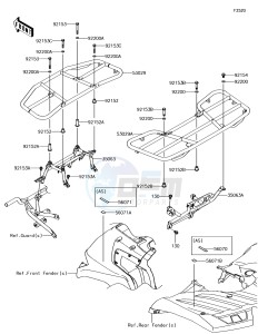 BRUTE FORCE 750 4x4i EPS KVF750HFF EU drawing Carrier(s)