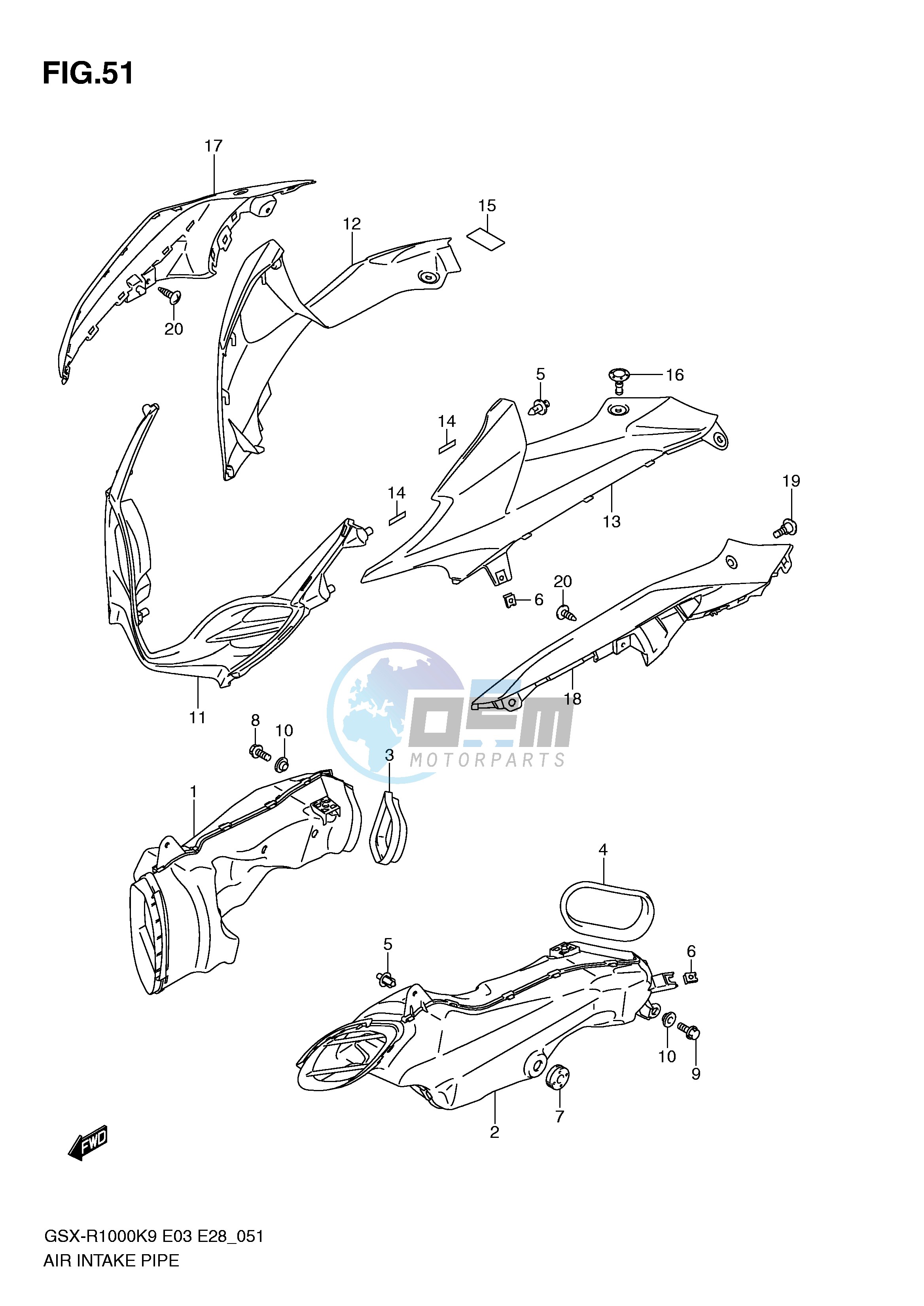 INTAKE PIPE (MODEL K9)