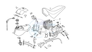 SENDA SM X-TREM - 50 CC EU2 drawing FUEL TANK - SEAT