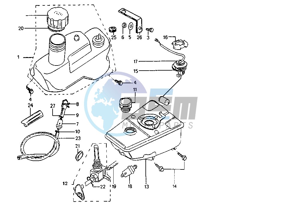 FUEL TANK MY94-95
