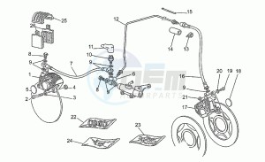 65 GT 650 drawing Front lh/rear brake system