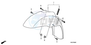 FES150A9 Europe Direct - (ED / ABS 2ED) drawing FRONT FENDER