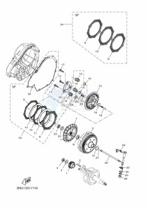 YZF125-A YZF-R125 (BNU1) drawing CLUTCH