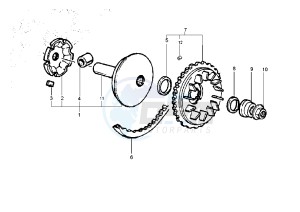 Zip 125 drawing Driving pulley