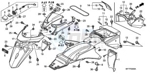 XL700V9 UK - (E / MKH) drawing REAR FENDER