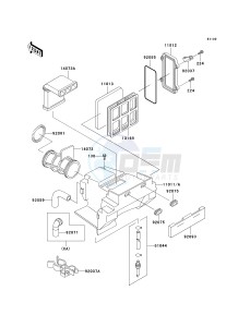 KL 125 D [KLR125] (D20-D22) [KLR125] drawing AIR CLEANER