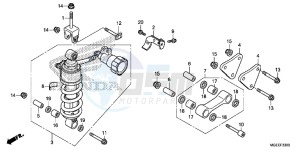 VFR1200FF VFR1200F UK - (E) drawing REAR CUSHION