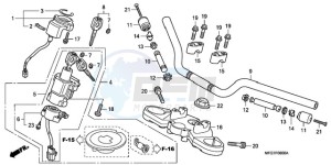 CB600F39 UK - (E / MKH ST) drawing HANDLE PIPE/TOP BRIDGE