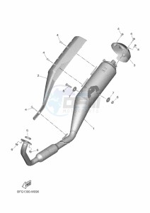 XSR125 MTM125 (BGX3) drawing EXHAUST