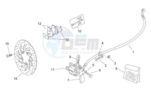 Scarabeo 100 (eng. Yamaha) drawing Front brake caliper