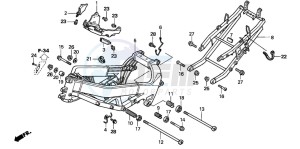 VTR1000F FIRE STORM drawing FRAME BODY