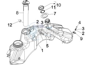 GTS 250 ABS UK drawing Fuel Tank