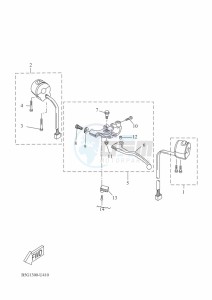 YZF125-A YZF-R125 (B5G3) drawing HANDLE SWITCH & LEVER