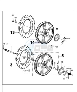 TWEET 125 PRO drawing WHEELS