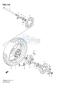 SV650S (E2) drawing REAR WHEEL (SV650SL1 E24)