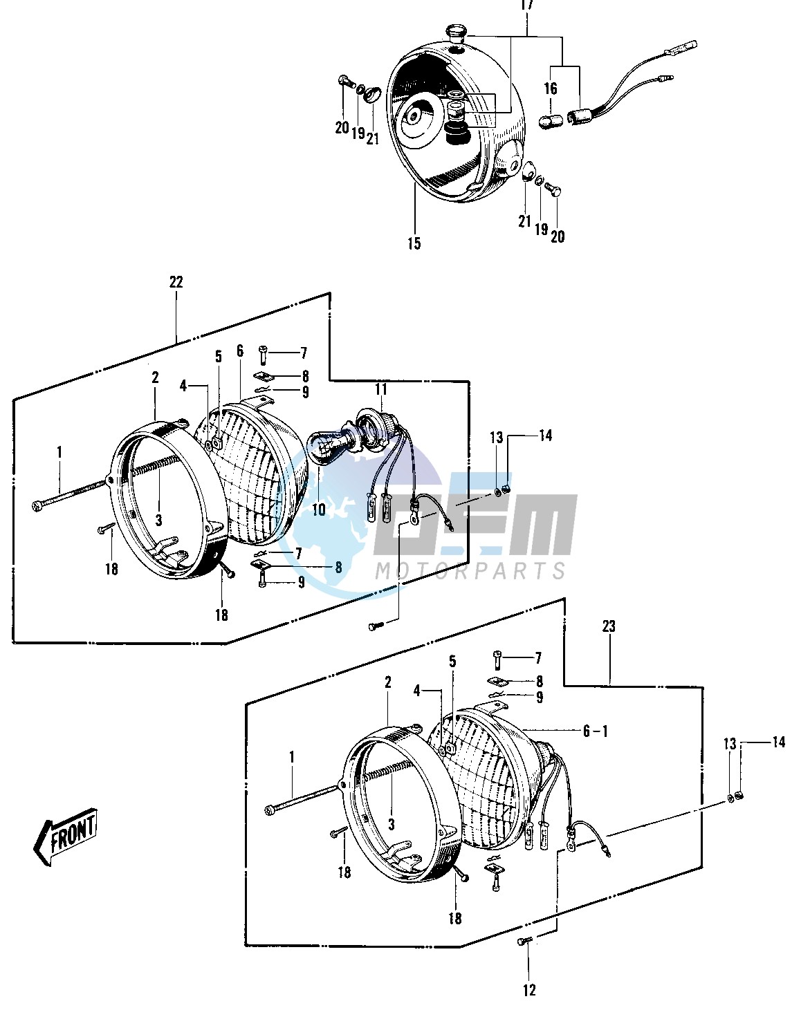 HEADLIGHT -- 69-72 H1_A_B_C- -