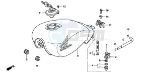 CB250 NIGHTHAWK drawing FUEL TANK