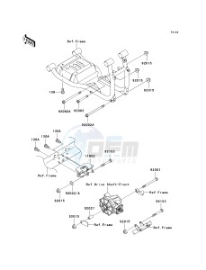 KAF 620 K [MULE 3010 TRANS4X4 HARDWOODS GREEN HD] (K6F-K8F) K8F drawing ENGINE MOUNT