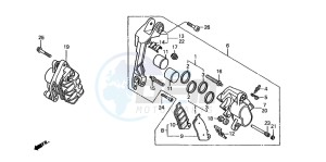 ST1100 drawing FRONT BRAKE CALIPER (ST1100L/M/N/P/R)