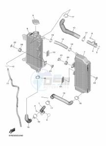 YZ250F (B7BB) drawing RADIATOR & HOSE