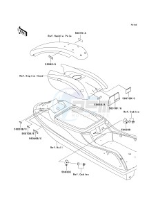 JS 800 A [800 SX-R] (A6F-A9F) A6F drawing LABELS