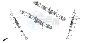 CB1300A CB1300SUPER FOUR drawing CAMSHAFT/VALVE